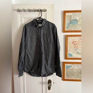 Frank & Oak The Odessa linen blend shirt